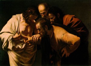 De ongelovige Thomas, geschilderd door Caravaggio